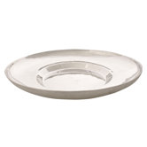 Handmade Decorative Extra Large Round Paella in Bright Silver