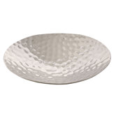 Handmade Decorative Mora Fruit Container in Bright Silver