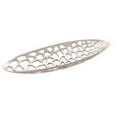 Handmade Decorative Carey Fruit Container in Bright Silver