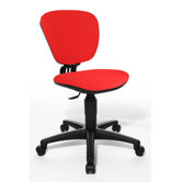 Kids and Youth Swivel Chair with Fabric Cover in Royal Red