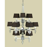 Cluny 12 Light Chandelier with Poly Silk Shade