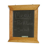 Hanging Slate Menu Board in Teak Oil