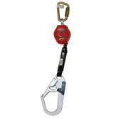Personal Fall Limiter With ANSI Z359-2007 Compliant Steel Twist-Lock Carbiner Unit Connector And ANSI Z359-2007 Compliant Locking Rebar Hook End Connector