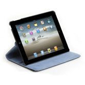 360 Degree Rotating Stand/Case for iPad Second Generation in Black/Blue