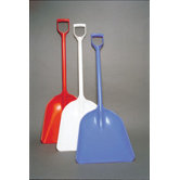 White Polyethylene One-Piece Sanitary Shovel With 14" X 17" Blade (6 Per Case)