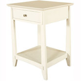 Mission White 1 Drawer Nightstand