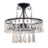 Lille 3 Light Semi Flush Mount