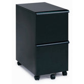 MP-05 Mobile Double File Cabinet in Black