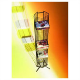 65 DVD Tower, Matte Black Steel