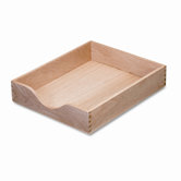 Hardwood Letter Stackable Desk Tray, Oak