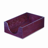 Hardwood Legal Stackable Desk Tray, Mahogany