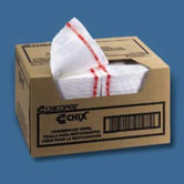 Food Service Towel in Red and White