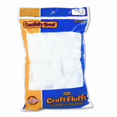 Craft Fluffs, White, 100 per pack
