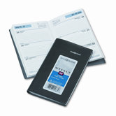 Weekly Appointment Book, Ruled without Appointment Times, 3-1/2 x 6-3/16, Black, 2013