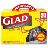 Drawstring Outdoor Trash Bags in Black