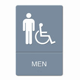 Ada Sign, Men Restroom Wheelchair Accessible Symbol
