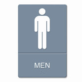 Ada Sign, Men Restroom Symbol with Tactile Graphic