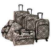Silver Clover 5 Piece Spinner Luggage Set