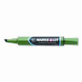 Permanent Marker, Regular Chisel Tip, Green, 12 per pack