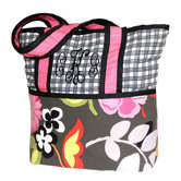 Sleek Slate Personalized Tote Diaper Bag