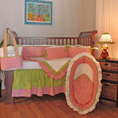 Maze Fuscia Crib Bedding Collection