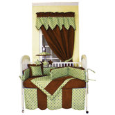 Dots Green Crib Bedding Collection