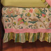 Cirque Pink Crib Skirt