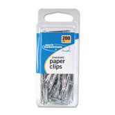 Paper Clips, Standard, No. 1, 200/PK, Silver