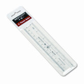 Shatter-Resistant Plastic Ruler, 6", Transparent
