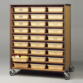 60" H Double Sided Storage Cart with Optional Trays