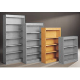 Library 60" H Four Shelf Double Sided Bookcase
