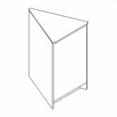 Library Modular Front Desk System - Fixed Front Corner Unit