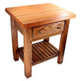Saline Creek Prep Table with Butcher Block Top