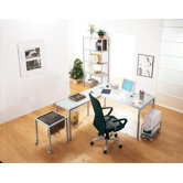 Zen Desk in Satinated Aluminium