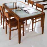 Flory Extendible Rectangular Dining Table - 147cm