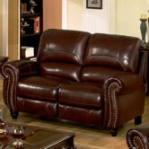 Charlotte Leather Reclining Loveseat