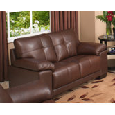 Florence Leather Loveseat