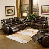 Providence Leather Sofa and Loveseat Set