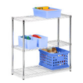 Three Tier Shelving Unit in Chrome