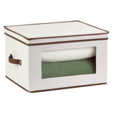 Natural Canvas Tall Window Storage Chest