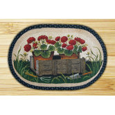 Potted Geranium Novelty Rug