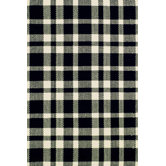 Woven Tattersall Black/Ecru Rug