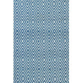 Woven Diamond Denim/White Rug