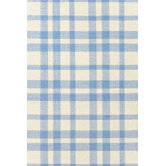 Woven Tattersall Blue/Cream Rug