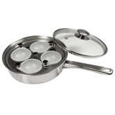 Seven Piece Stainless Steel Egg Poacher Set