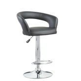 Hazelwood Home 17" Two Adjustable Faux Leather Bar Stools