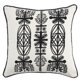 Screen Print Branches Pillow in Ivory