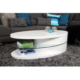 Shove Coffee Table in High Gloss White