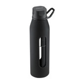 22 Oz Classic Glass Water Bottle in Black