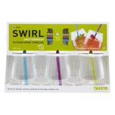 Swirl with Straw Tumblers (Set of 3)